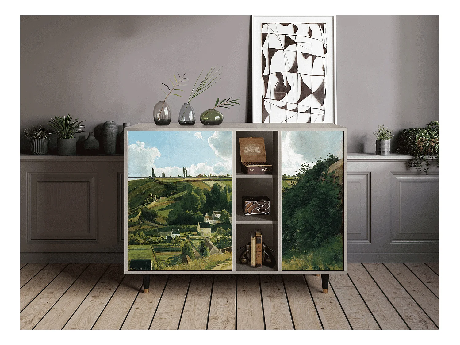 Kredens - 125x98x48 cm - BS2 - Jalais Hill by Pissarro, Piaskowy