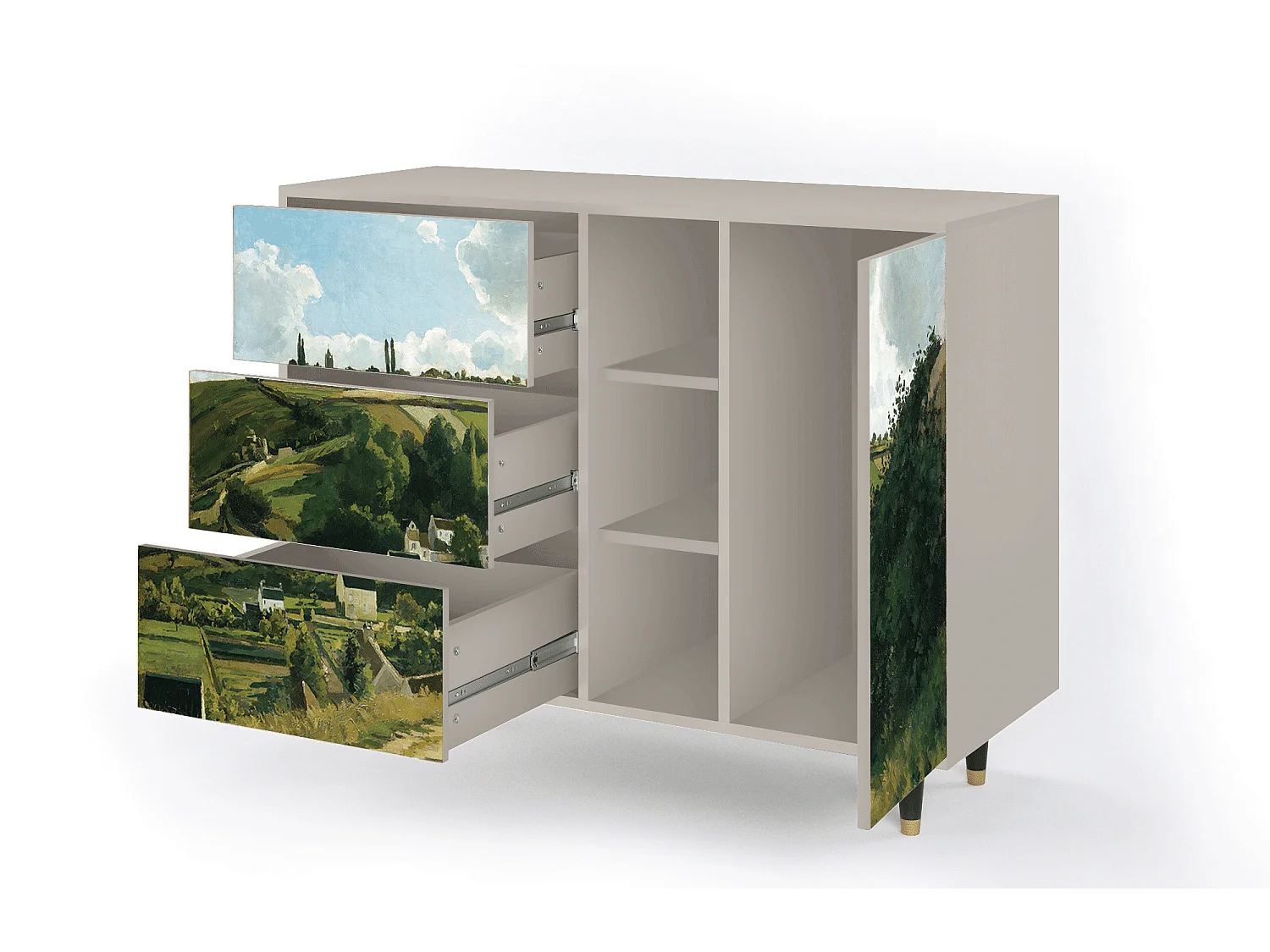 Dressoir - 125x98x48 cm - BS2 - Jalais Hill by Pissarro, Zand