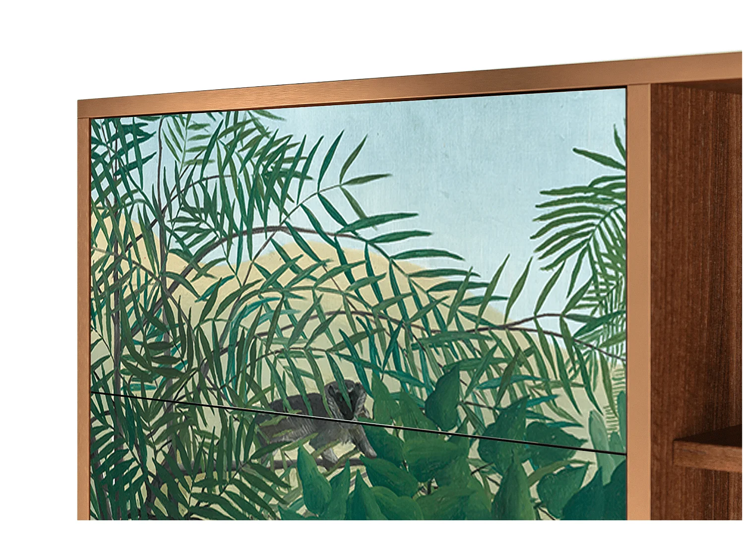 Kredens - 125x98x48 cm - BS2 - Jungles in Paris, Orzech