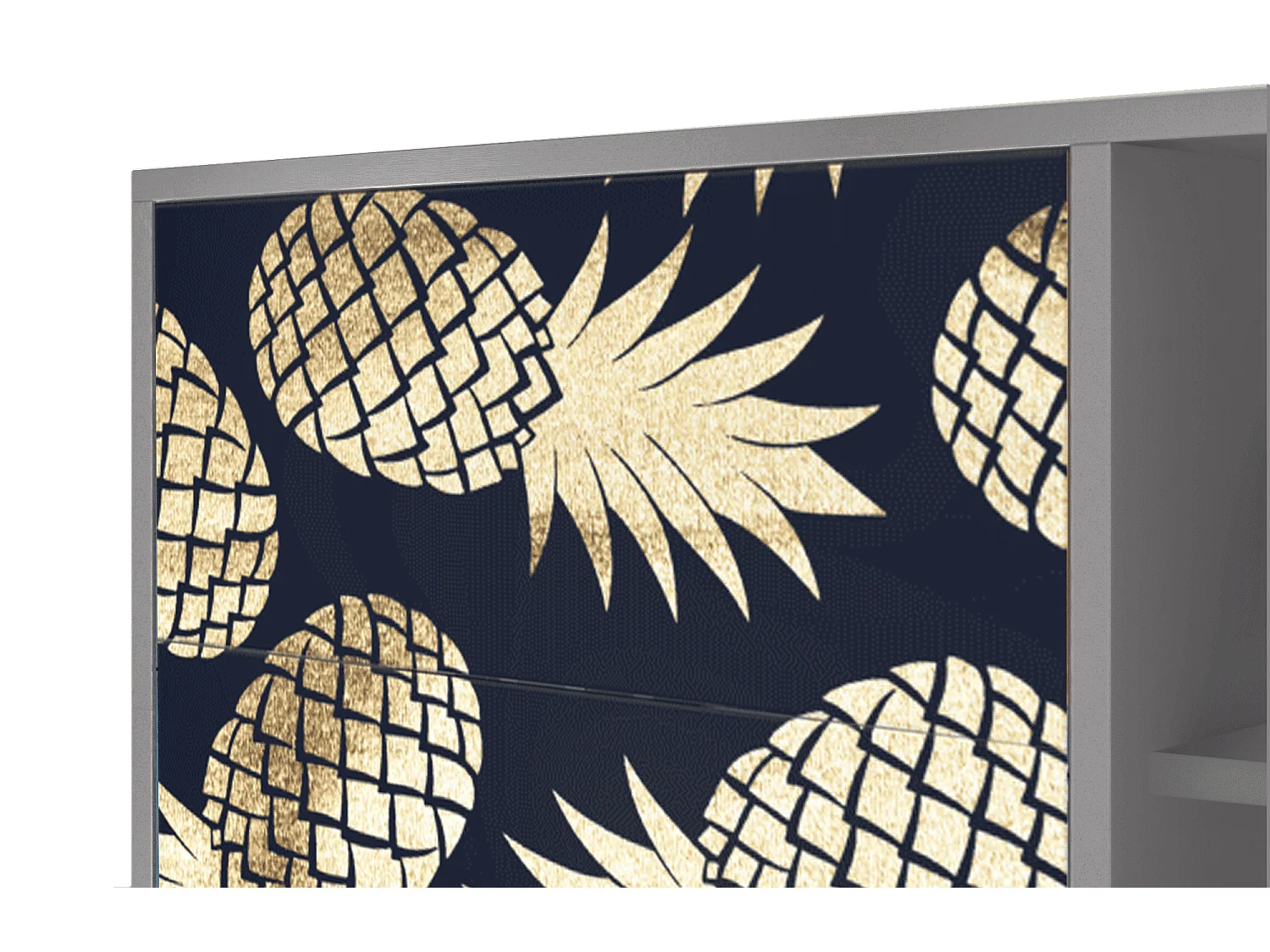 Kredens - 125x98x48 cm - BS2 - Sunny Pineaple, Szary