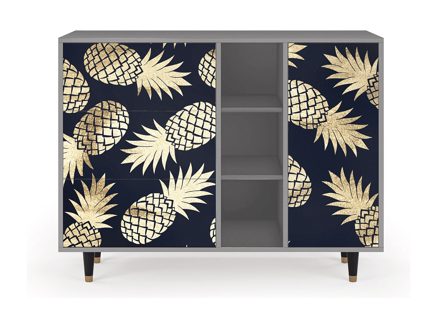 Credenza - 125x98x48 cm - BS2 - Sunny Pineaple, Grigio