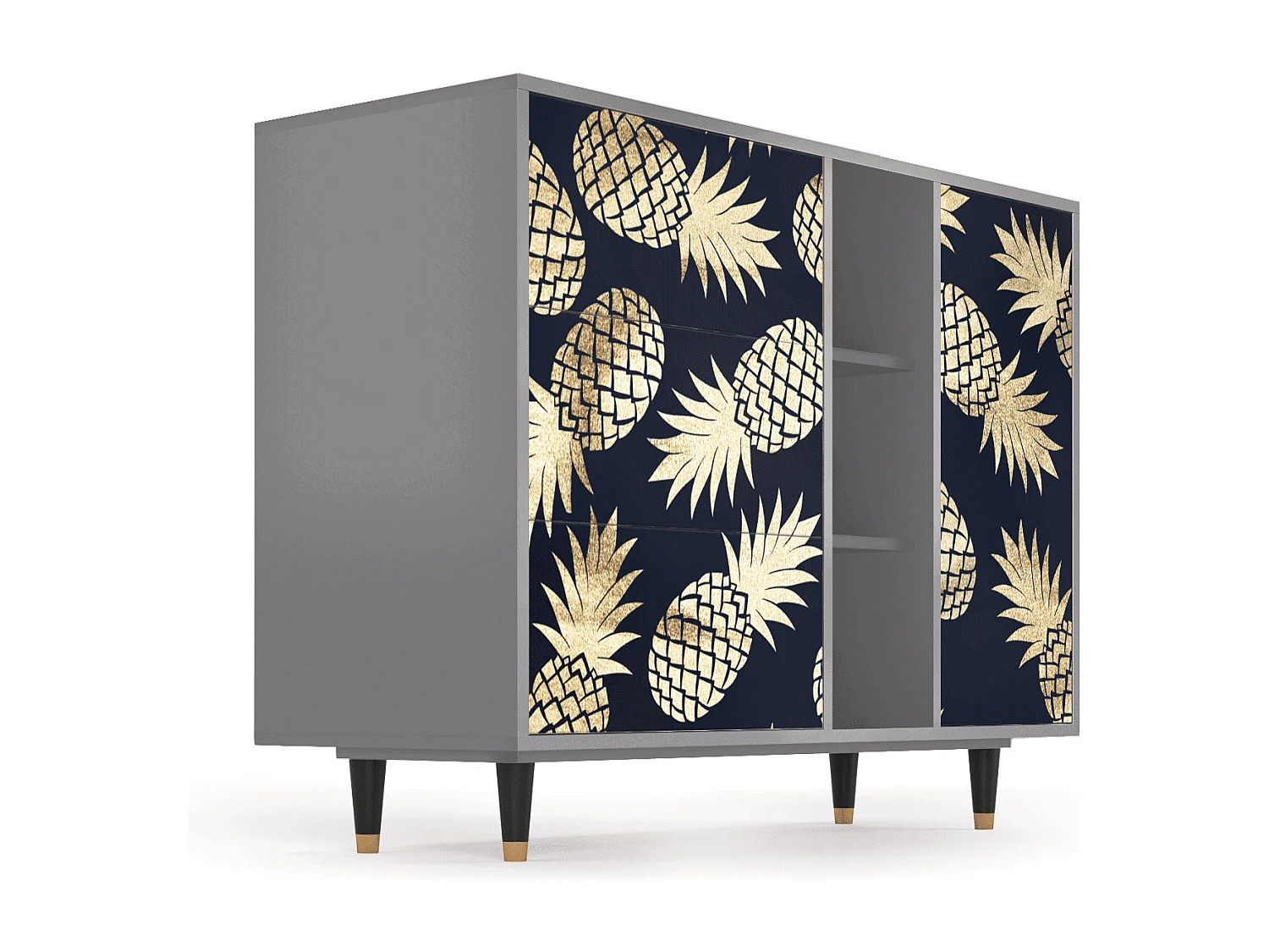 Credenza - 125x98x48 cm - BS2 - Sunny Pineaple, Grigio