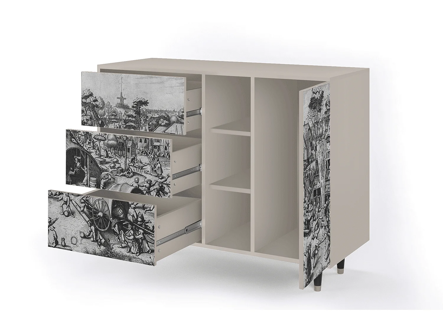 Buffet - 125x98x48 cm - BS2 - The Festival of Saint, Sable