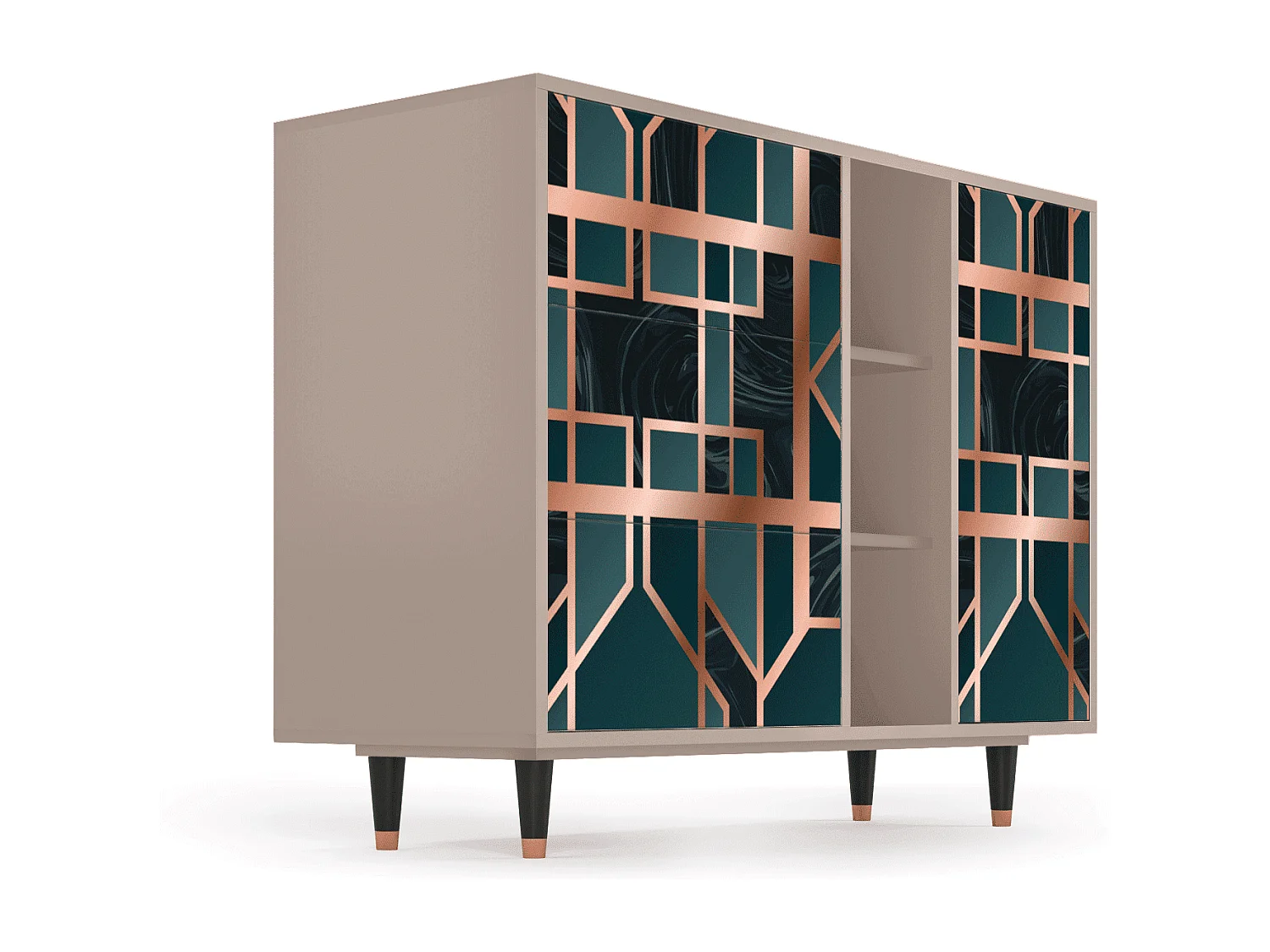 Dressoir - 125x98x48 cm - BS2 - Emerald Metro, Latte