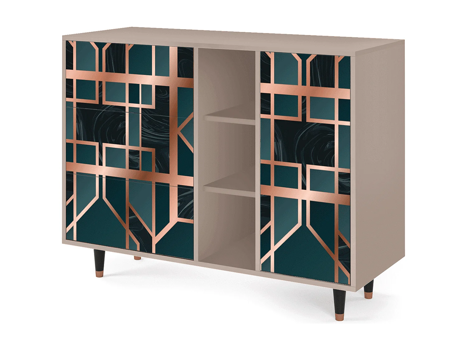 Kredens - 125x98x48 cm - BS2 - Emerald Metro, Latte