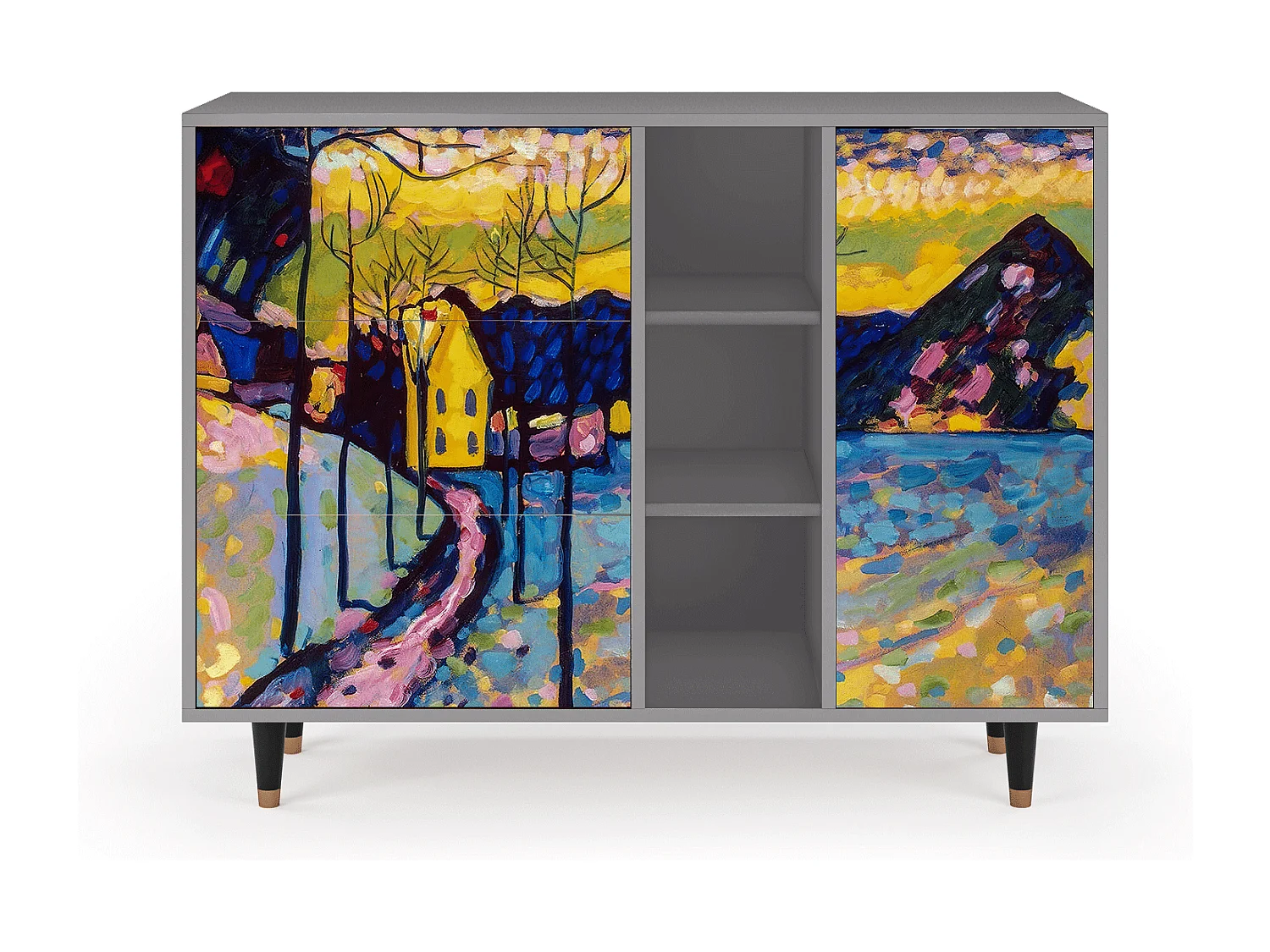 Buffet - 125x98x48 cm - BS2 - Winter Landscape, Gris