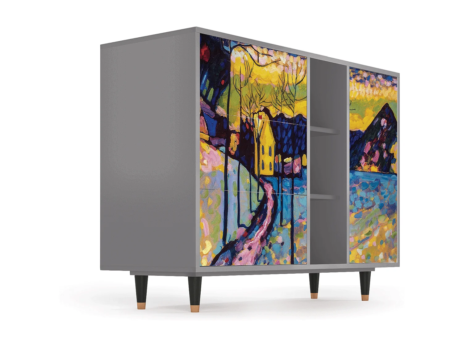 Buffet - 125x98x48 cm - BS2 - Winter Landscape, Gris