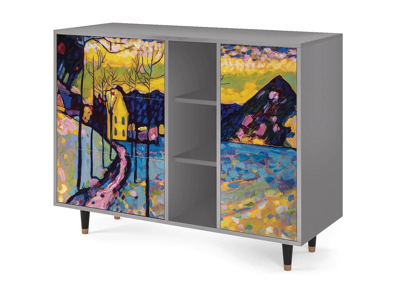 Buffet - 125x98x48 cm - BS2 - Winter Landscape, Gris