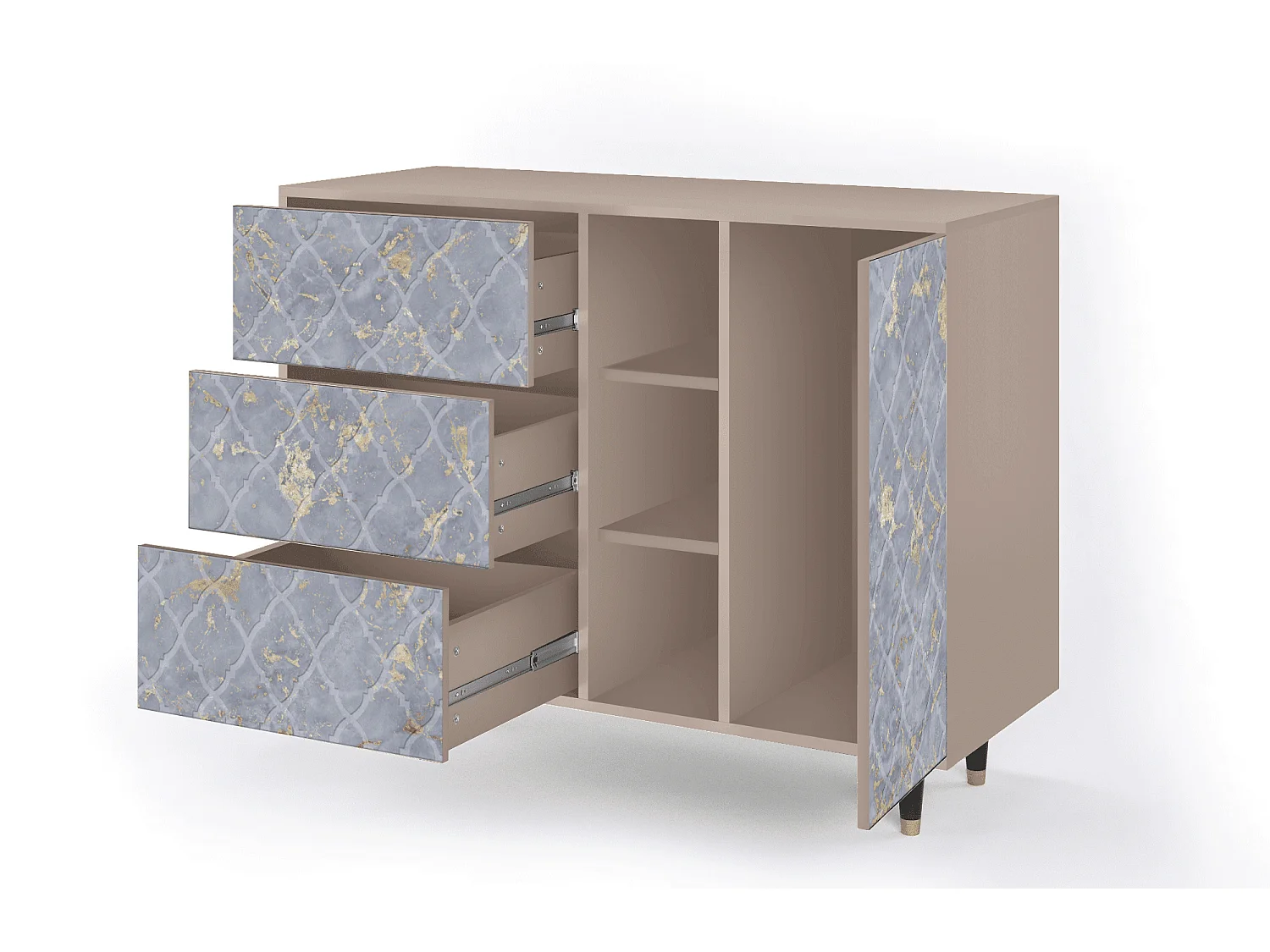 Credenza - 125x98x48 cm - BS2 - Golden Smoke, Latte