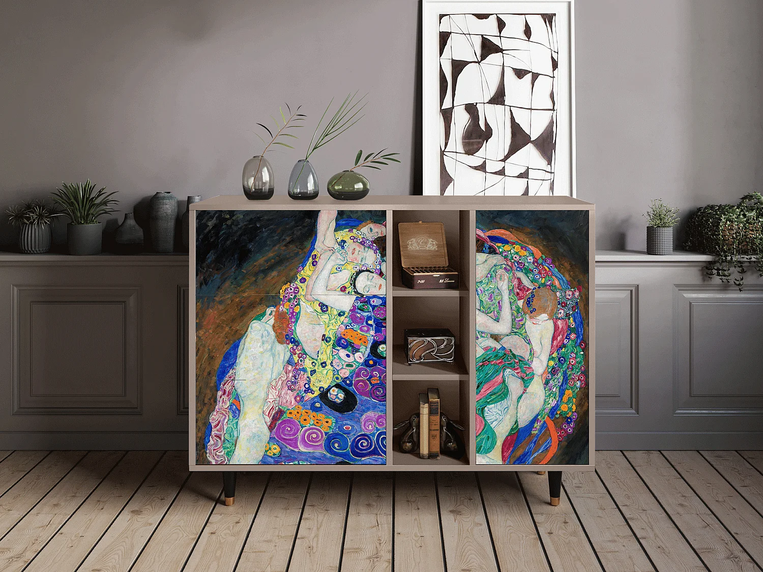 Credenza - 125x98x48 cm - BS2 - The Maiden by Klimt, Latte