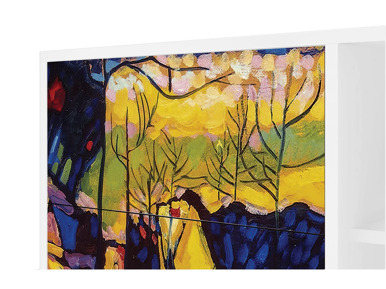 Buffet - 125x98x48 cm - BS2 - Winter Landscape, Blanc