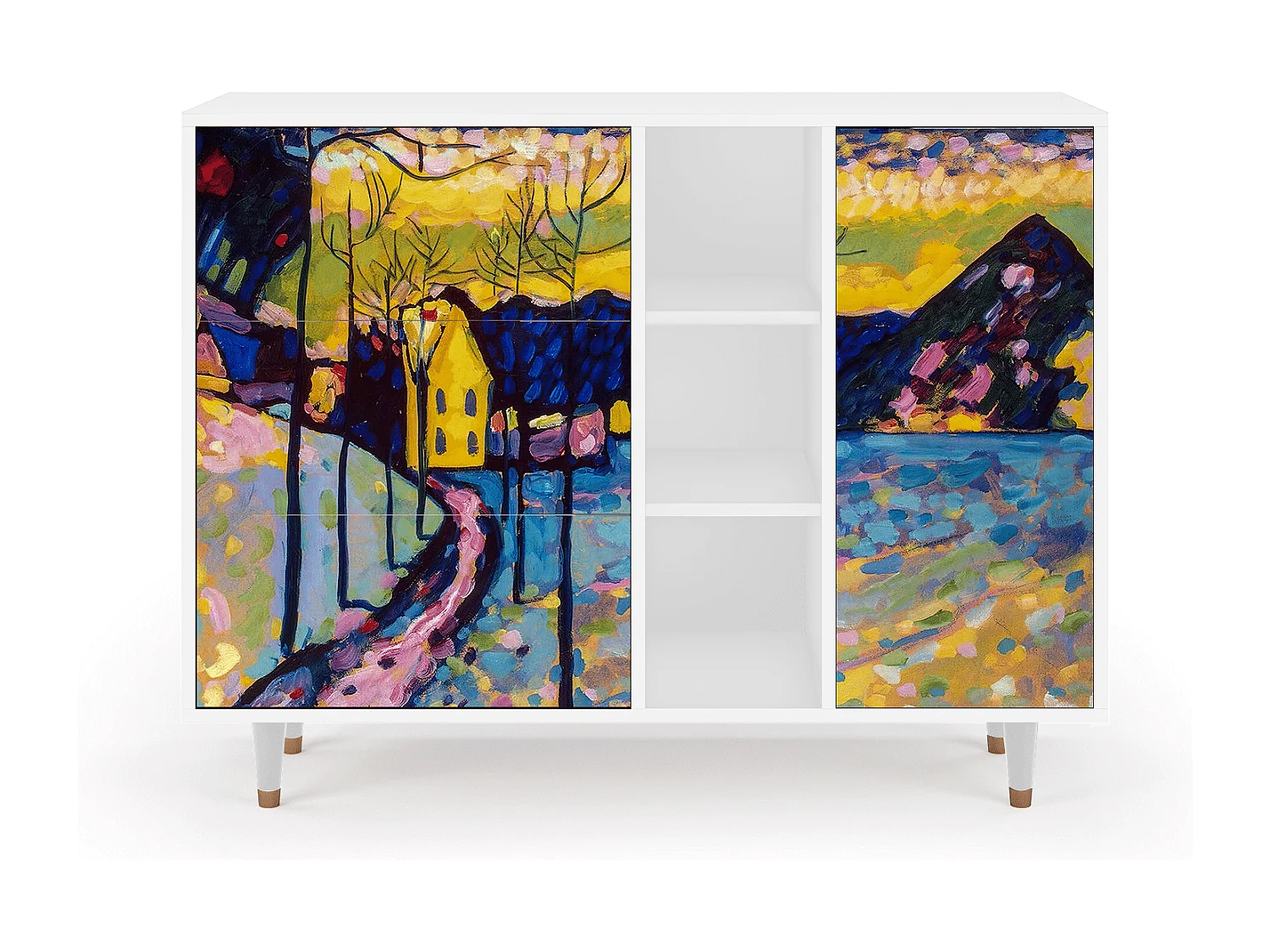 Buffet - 125x98x48 cm - BS2 - Winter Landscape, Blanc