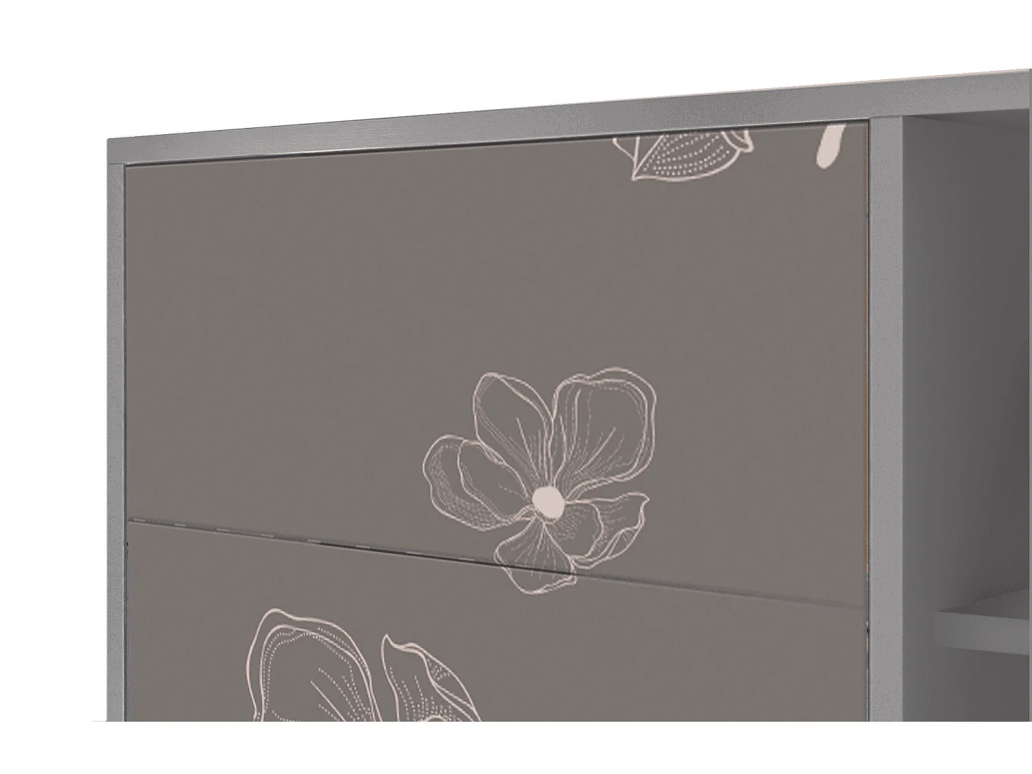 Buffet - 125x98x48 cm - BS2 - Cherry Blossom, Gris