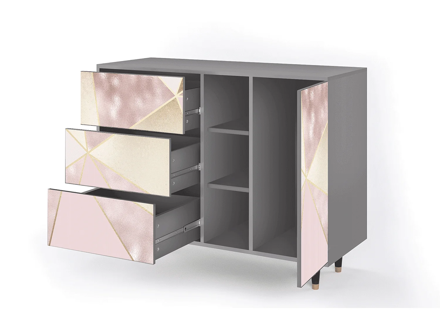 Buffet - 125x98x48 cm - BS2 - Cosmopolitan Diva, Gris