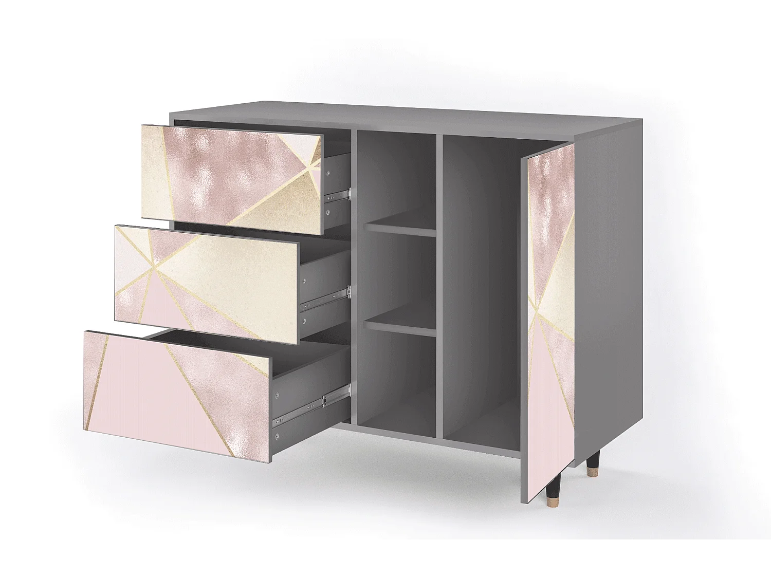 Buffet - 125x98x48 cm - BS2 - Cosmopolitan Diva, Gris