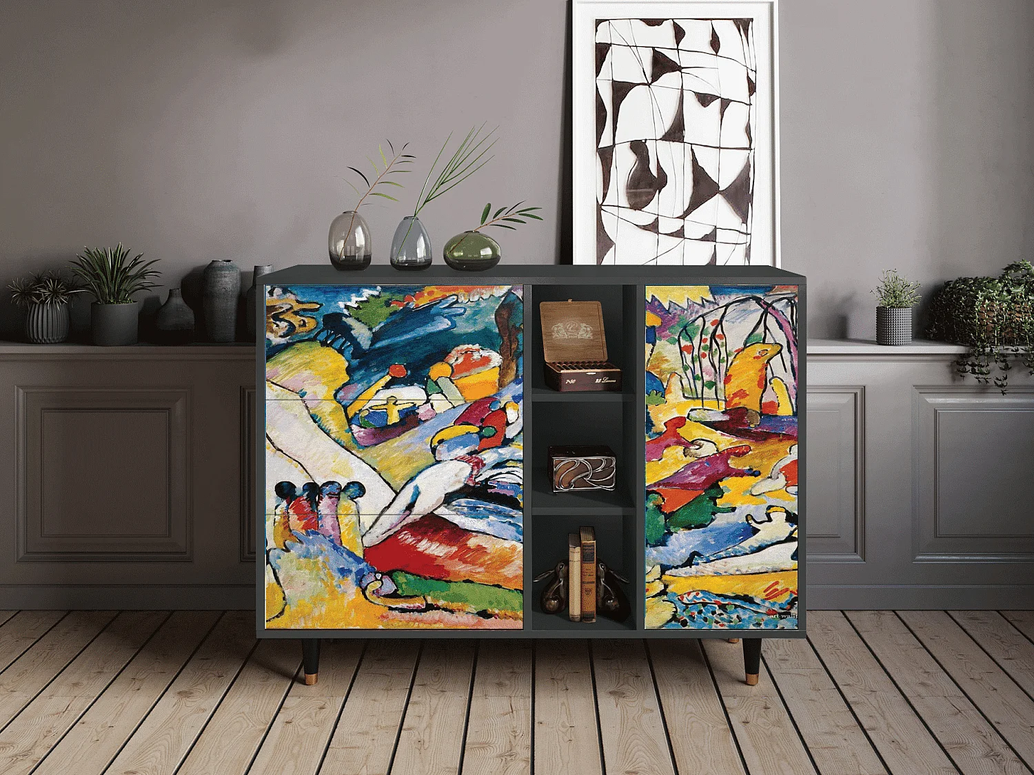 Credenza - 125x98x48 cm - BS2 - Improvisation 26  , Antracite