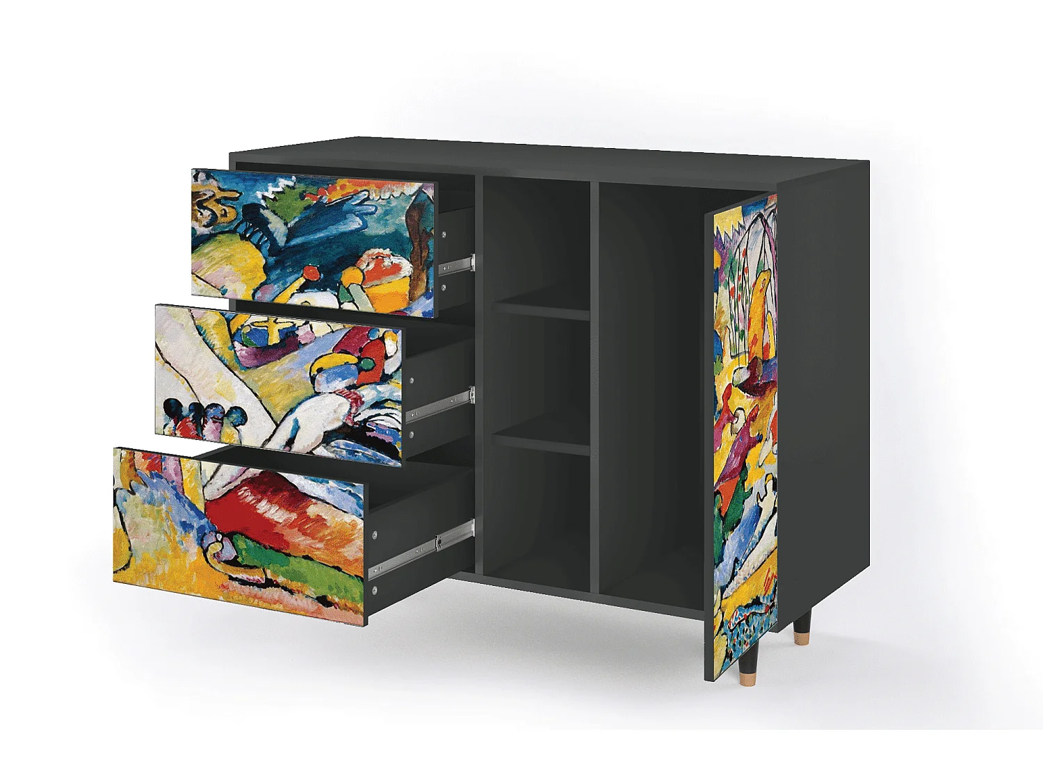 Credenza - 125x98x48 cm - BS2 - Improvisation 26  , Antracite