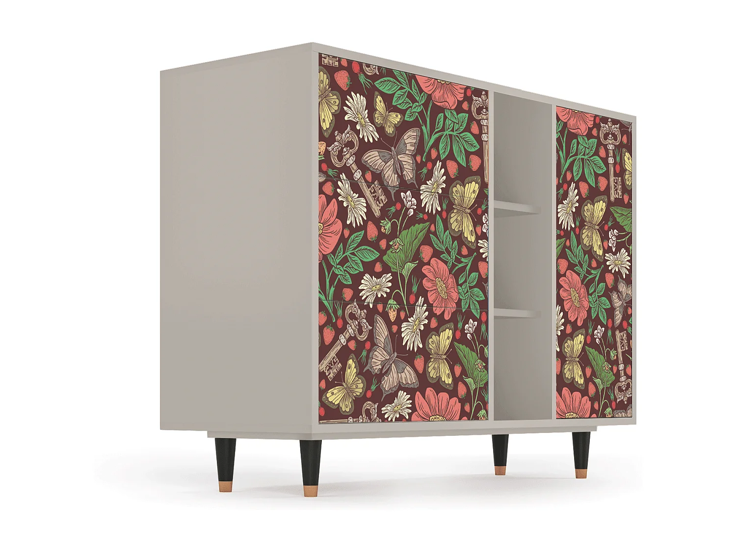 Buffet - 125x98x48 cm - BS2 - Alice in Wonderland, Sable