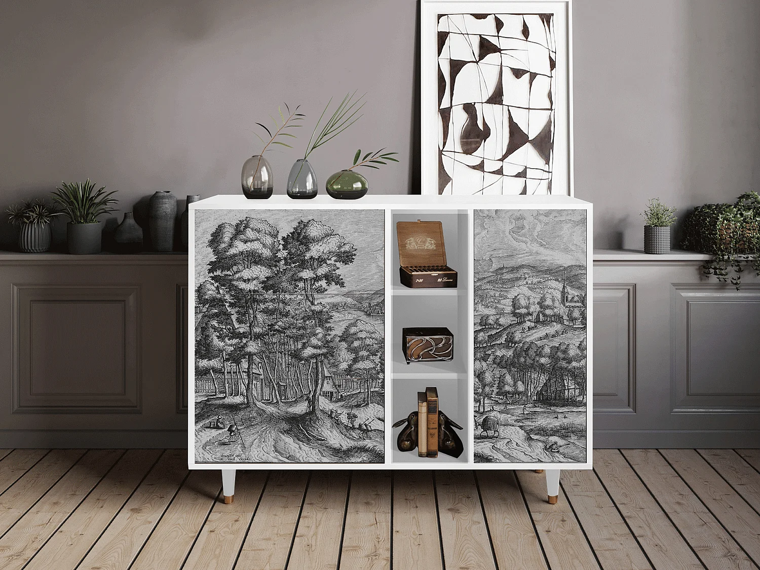 Buffet - 125x98x48 cm - BS2 - Rusticorum, Blanc