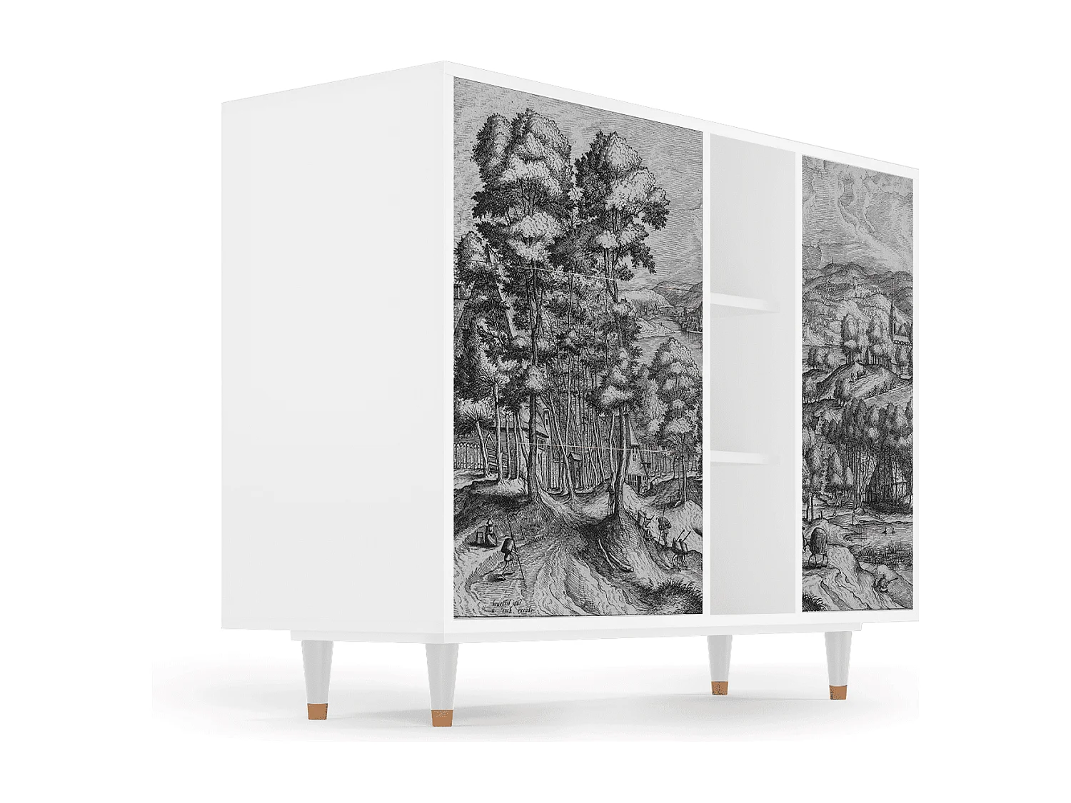 Buffet - 125x98x48 cm - BS2 - Rusticorum, Blanc