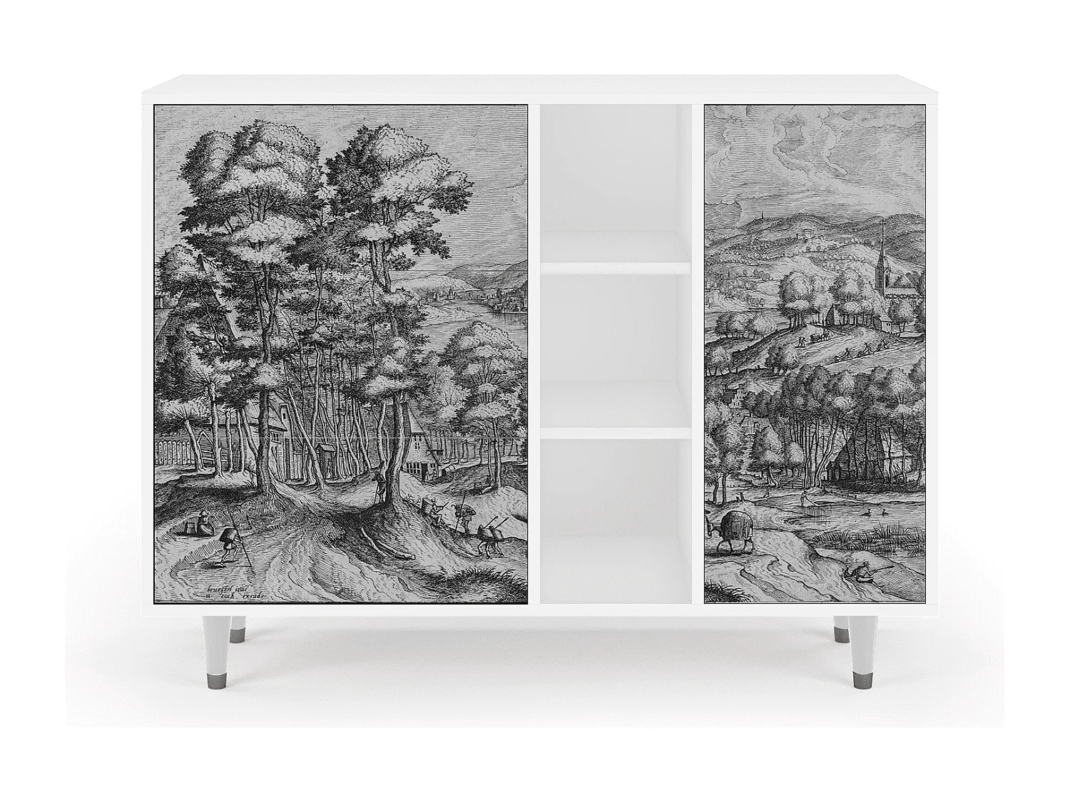 Dressoir - 125x98x48 cm - BS2 - Rusticorum, Wit