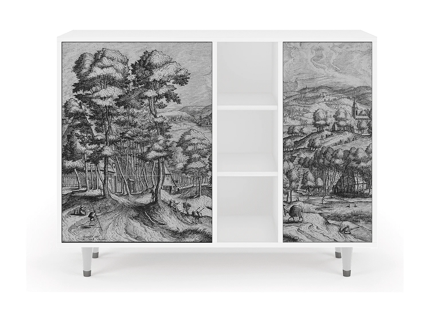 Dressoir - 125x98x48 cm - BS2 - Rusticorum, Wit