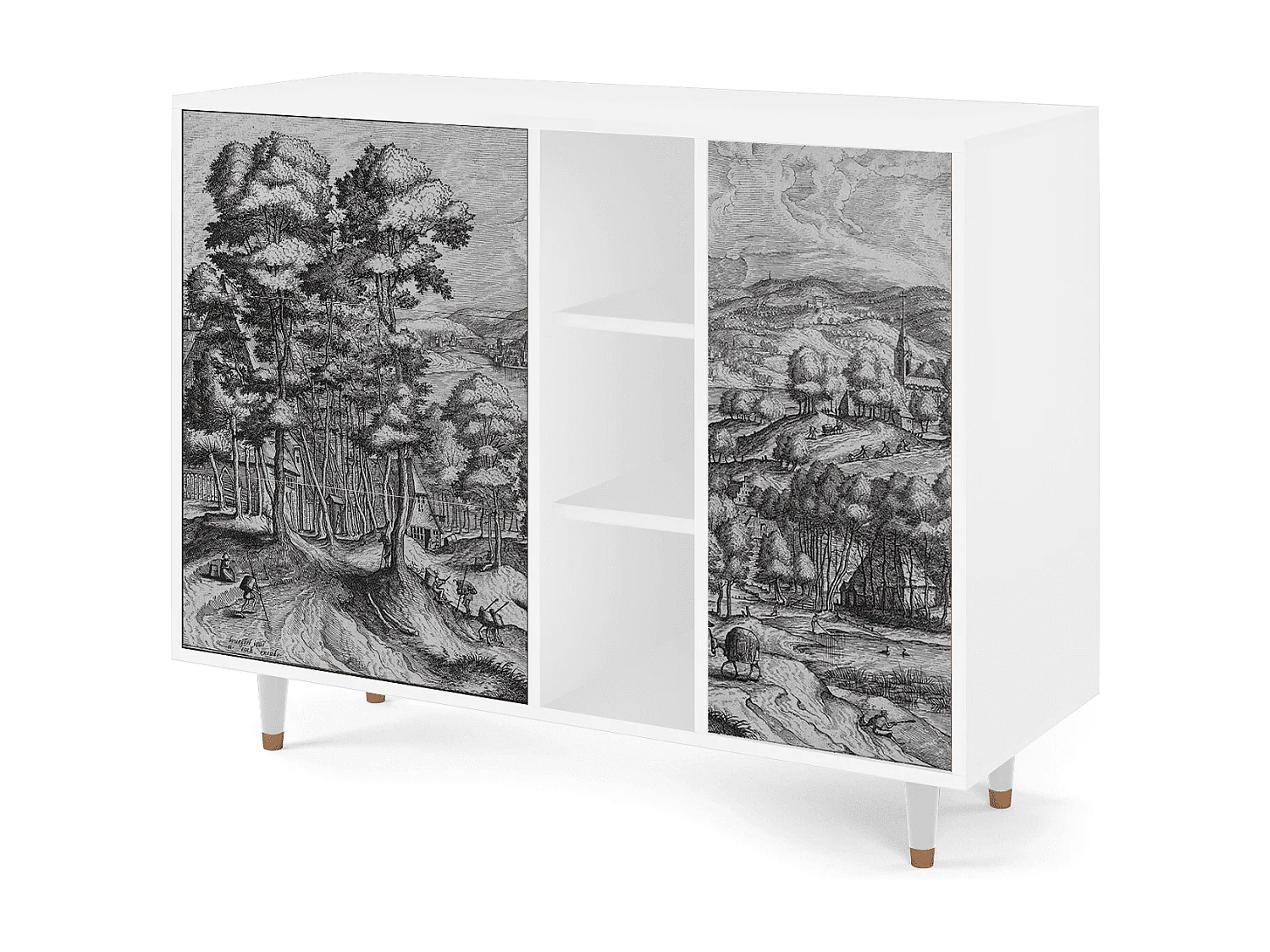 Dressoir - 125x98x48 cm - BS2 - Rusticorum, Wit