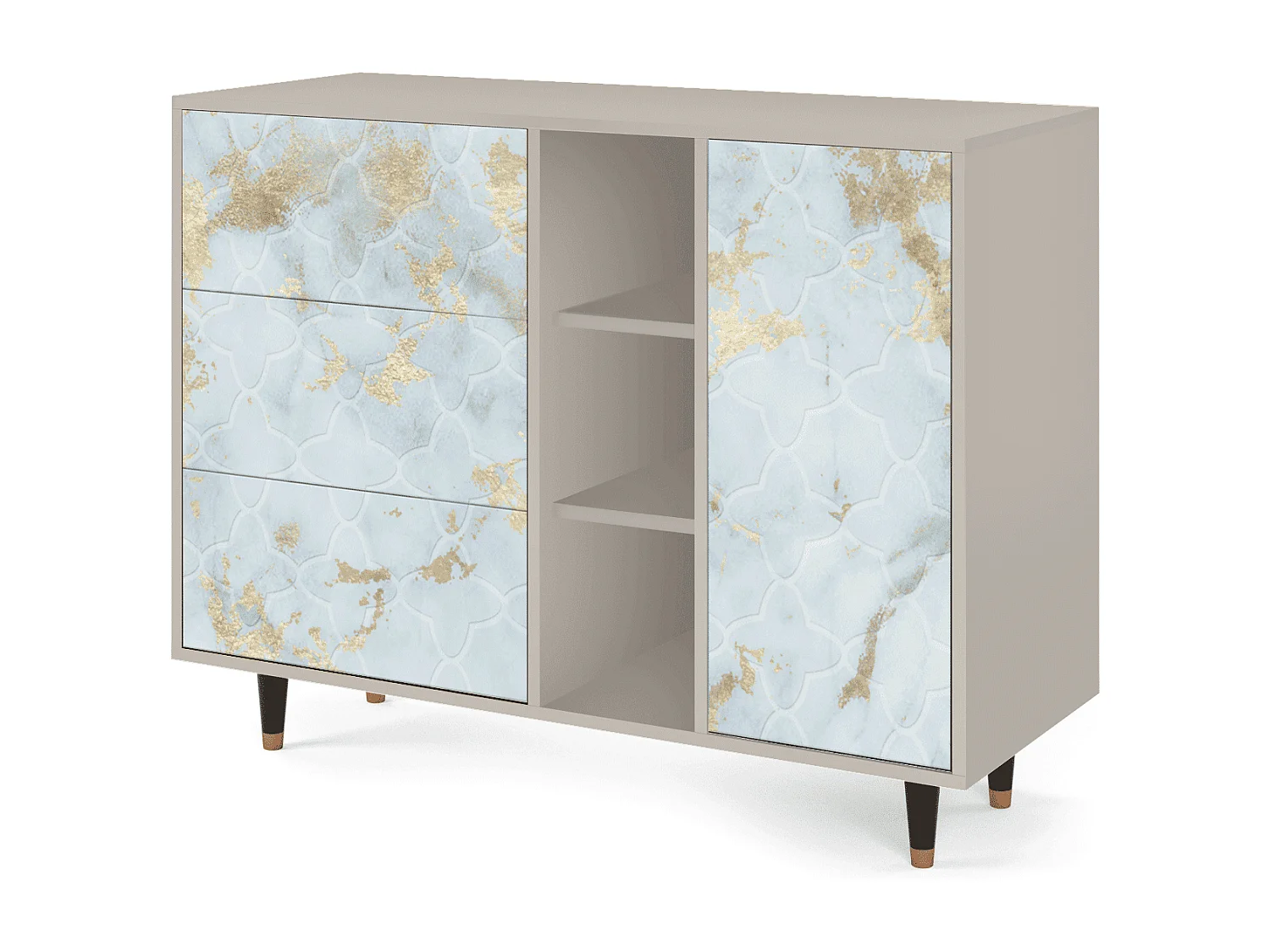 Sideboard - 125x98x48 cm - BS2 - Golden Waves, Sand