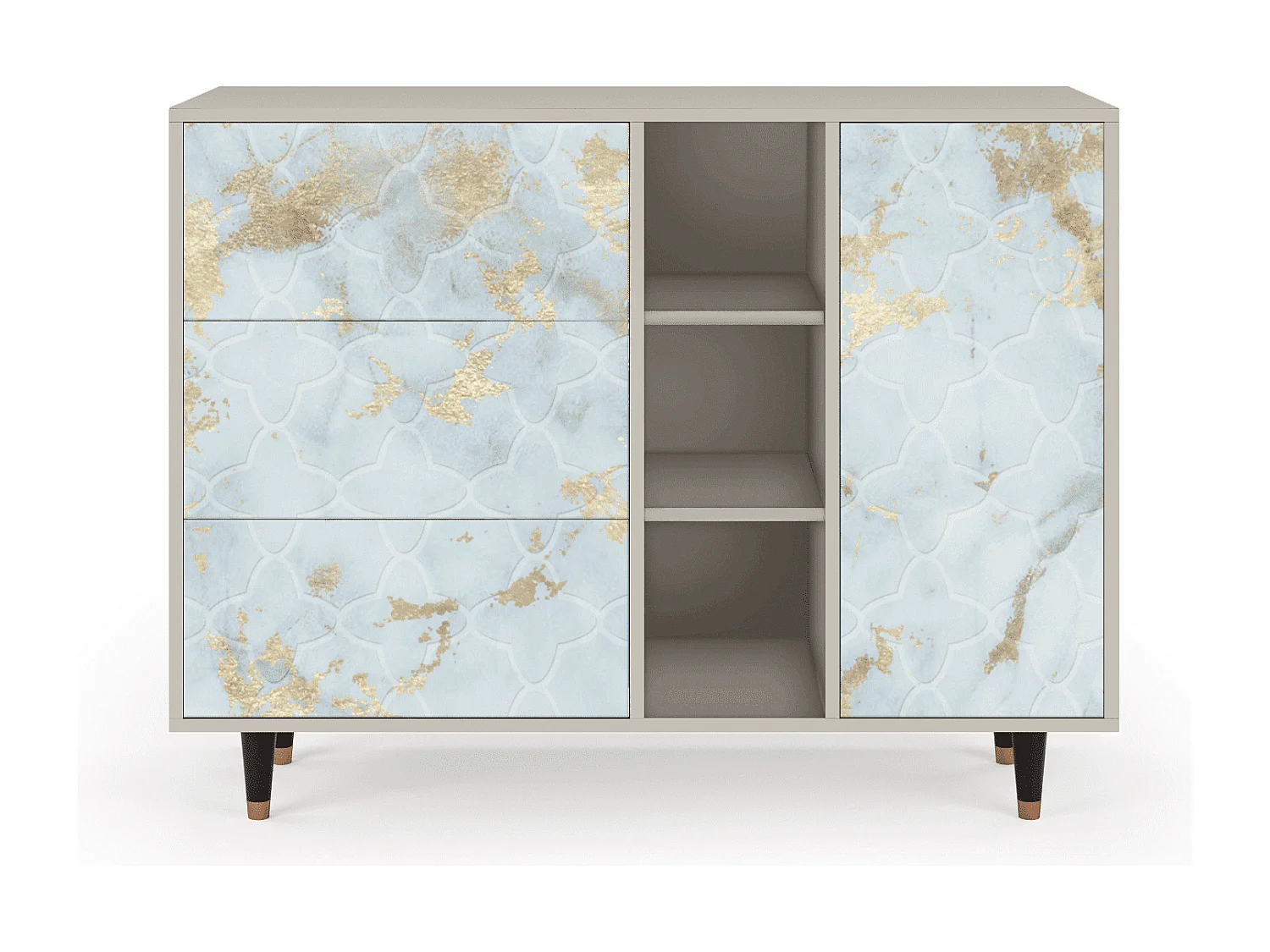 Buffet - 125x98x48 cm - BS2 - Golden Waves, Sable