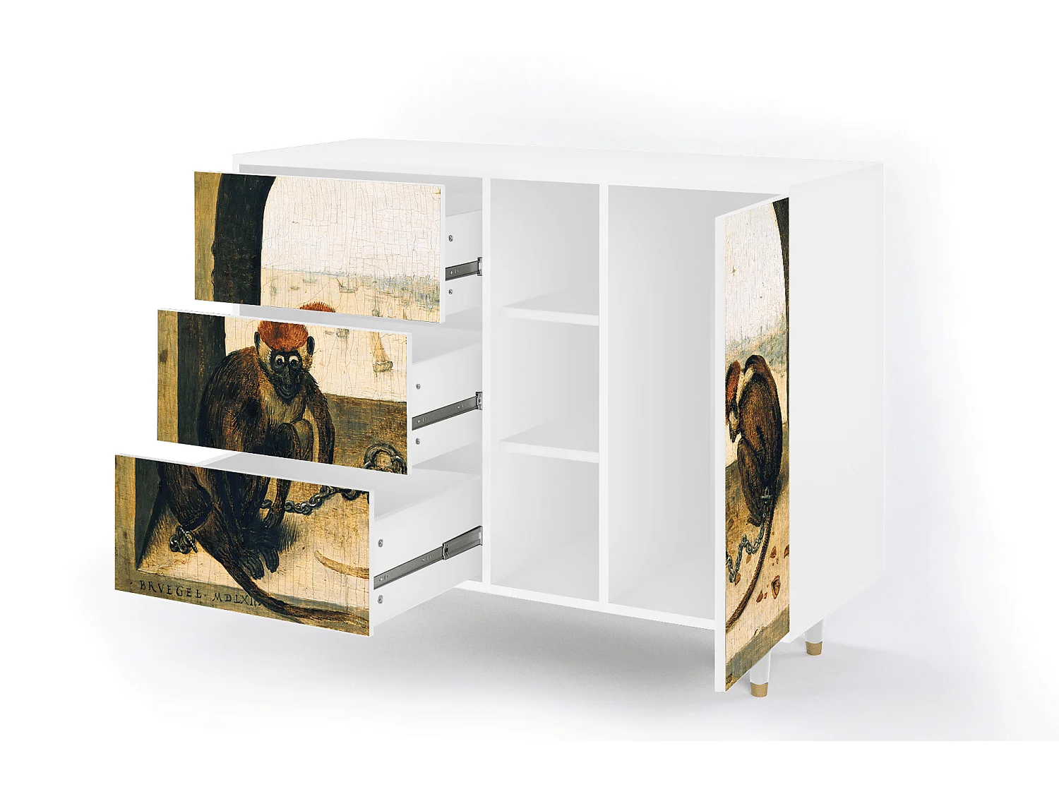 Aparador - 125x98x48 cm - BS2 - Two Monkeys, Branco