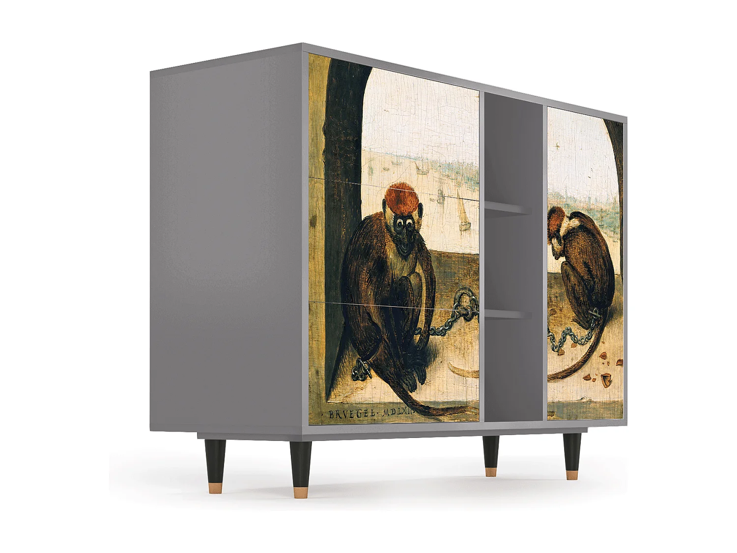 Aparador - 125x98x48 cm - BS2 - Two Monkeys, Cinza