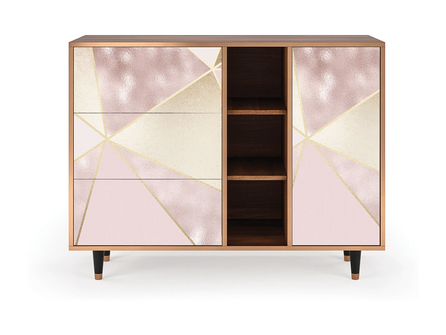 Aparador - 125x98x48 cm - BS2 - Cosmopolitan Diva, Nogueira