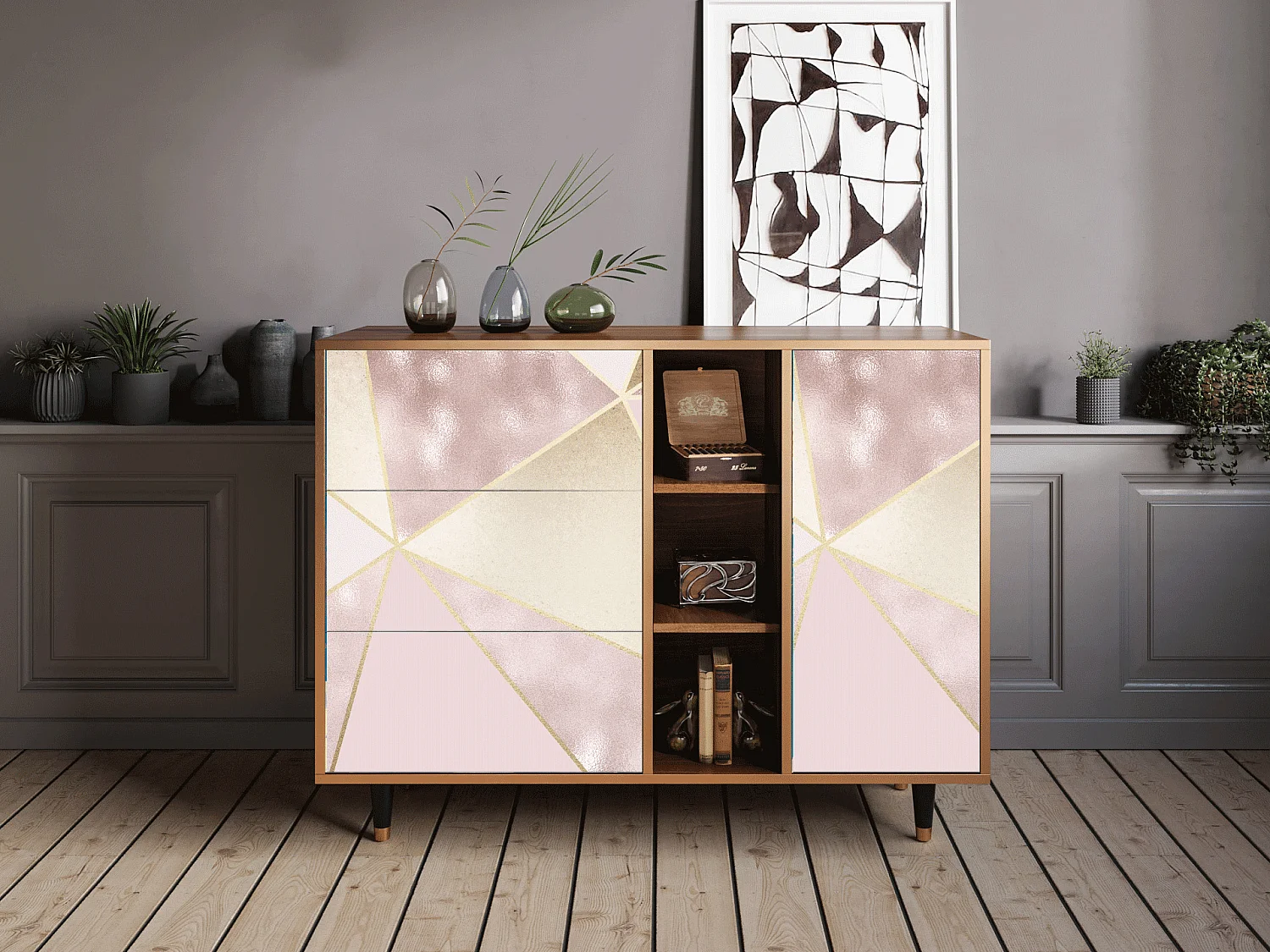 Buffet - 125x98x48 cm - BS2 - Cosmopolitan Diva, Noyer