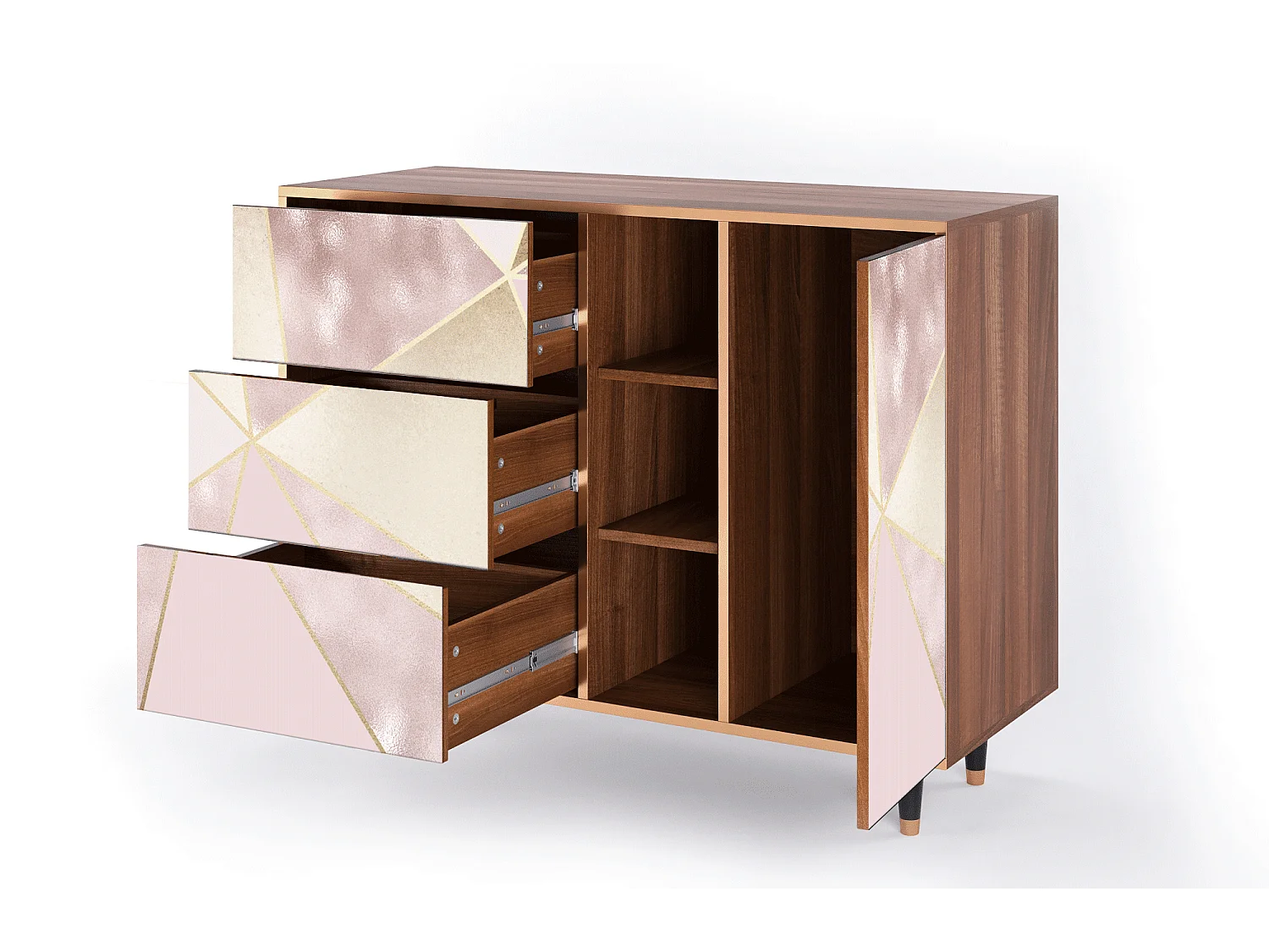 Buffet - 125x98x48 cm - BS2 - Cosmopolitan Diva, Noyer