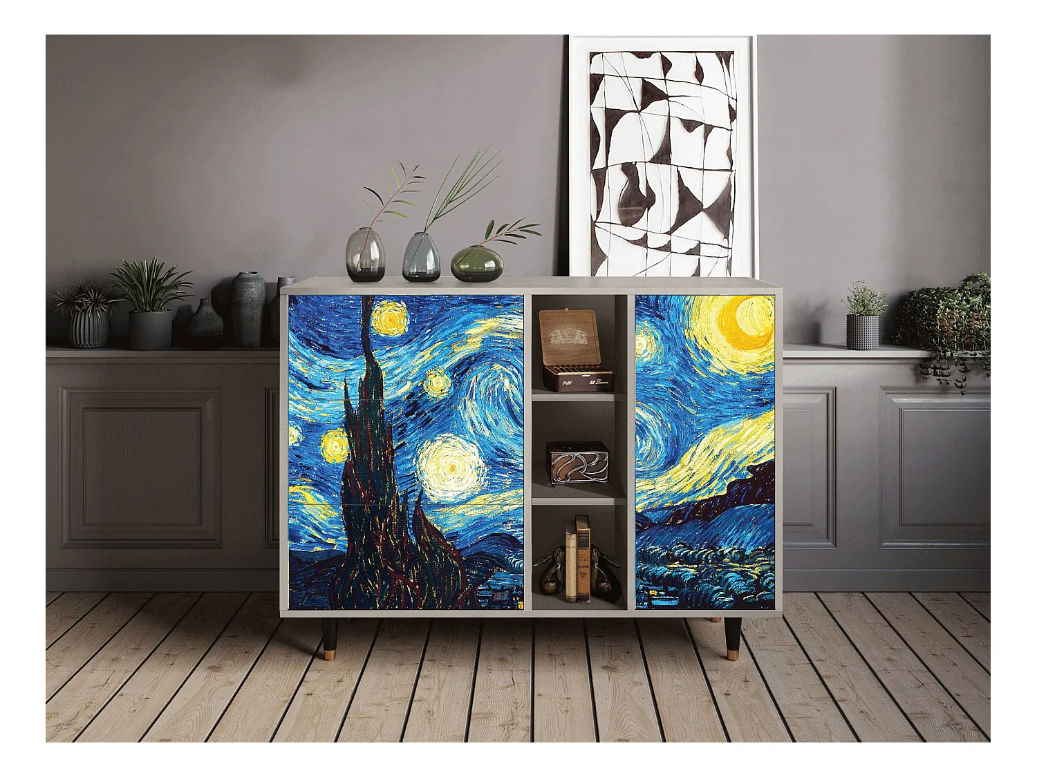 Sideboard - 125x98x48 cm - BS2 - The Starry Night  , Sand