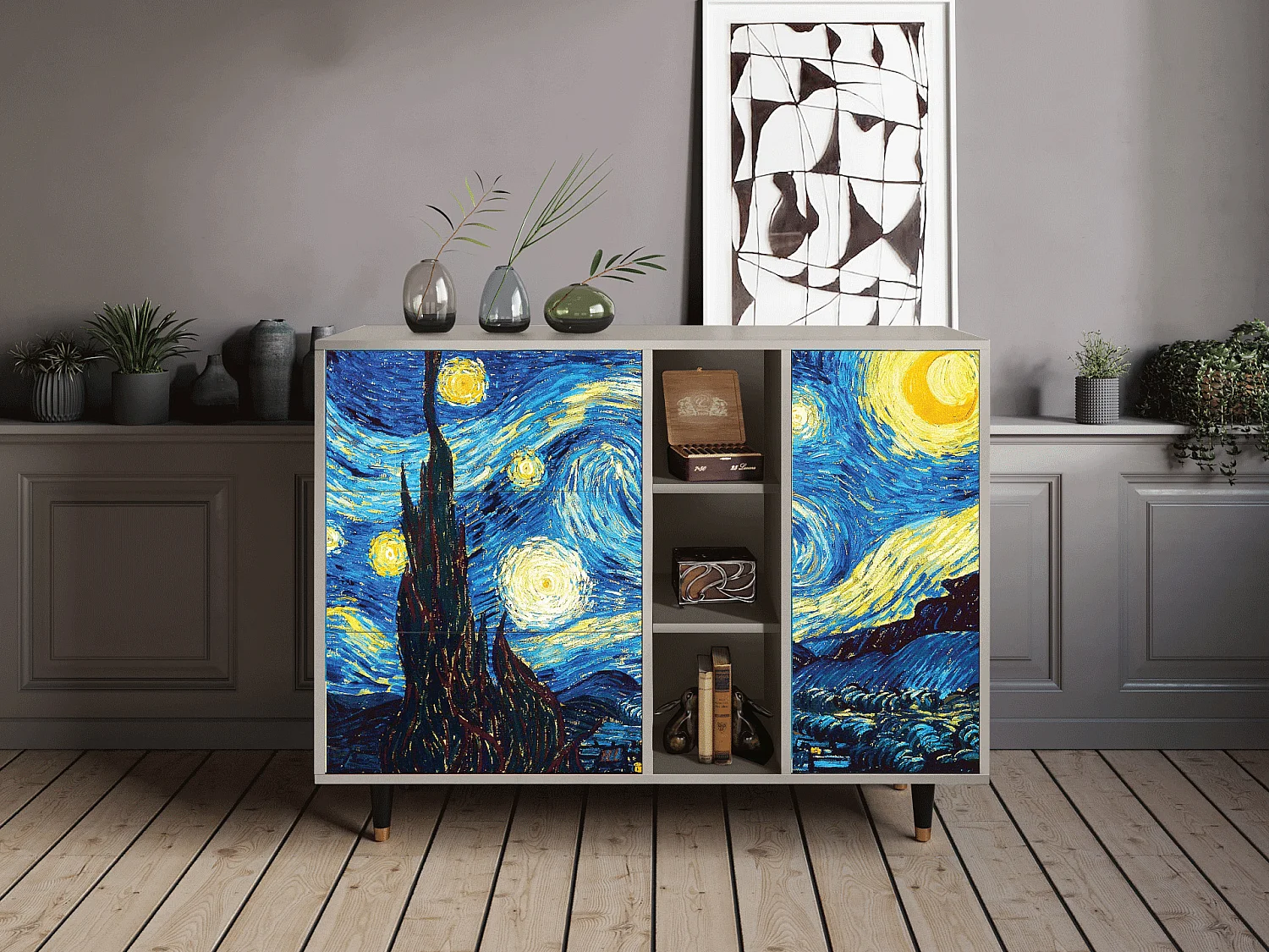 Aparador - 125x98x48 cm - BS2 - The Starry Night  , Arena