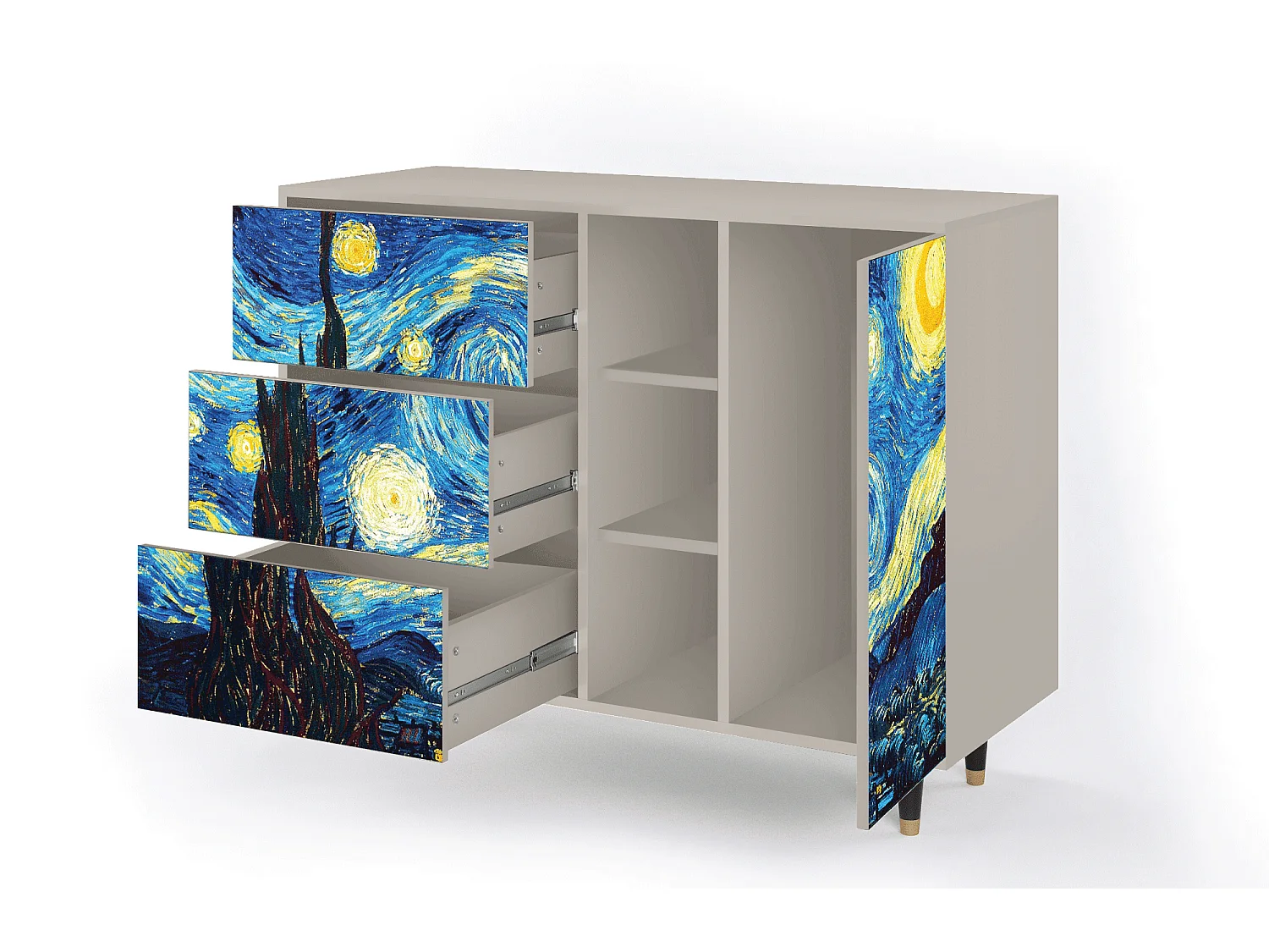 Aparador - 125x98x48 cm - BS2 - The Starry Night  , Arena