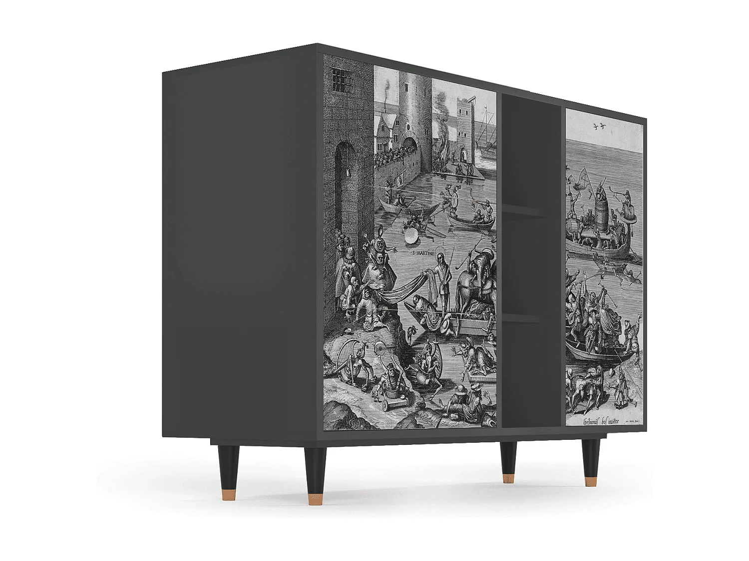 Credenza - 125x98x48 cm - BS2 - Saint Martin, Antracite