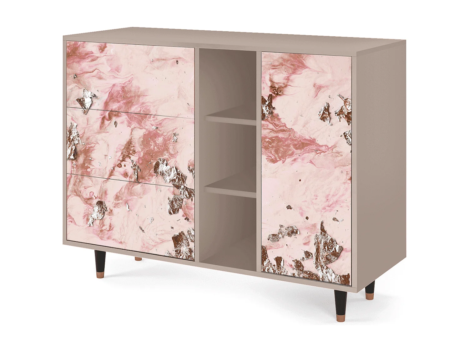 Credenza - 125x98x48 cm - BS2 - Cotton Candy, Latte