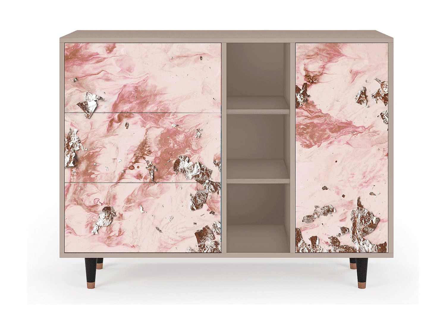 Kredens - 125x98x48 cm - BS2 - Cotton Candy, Latte