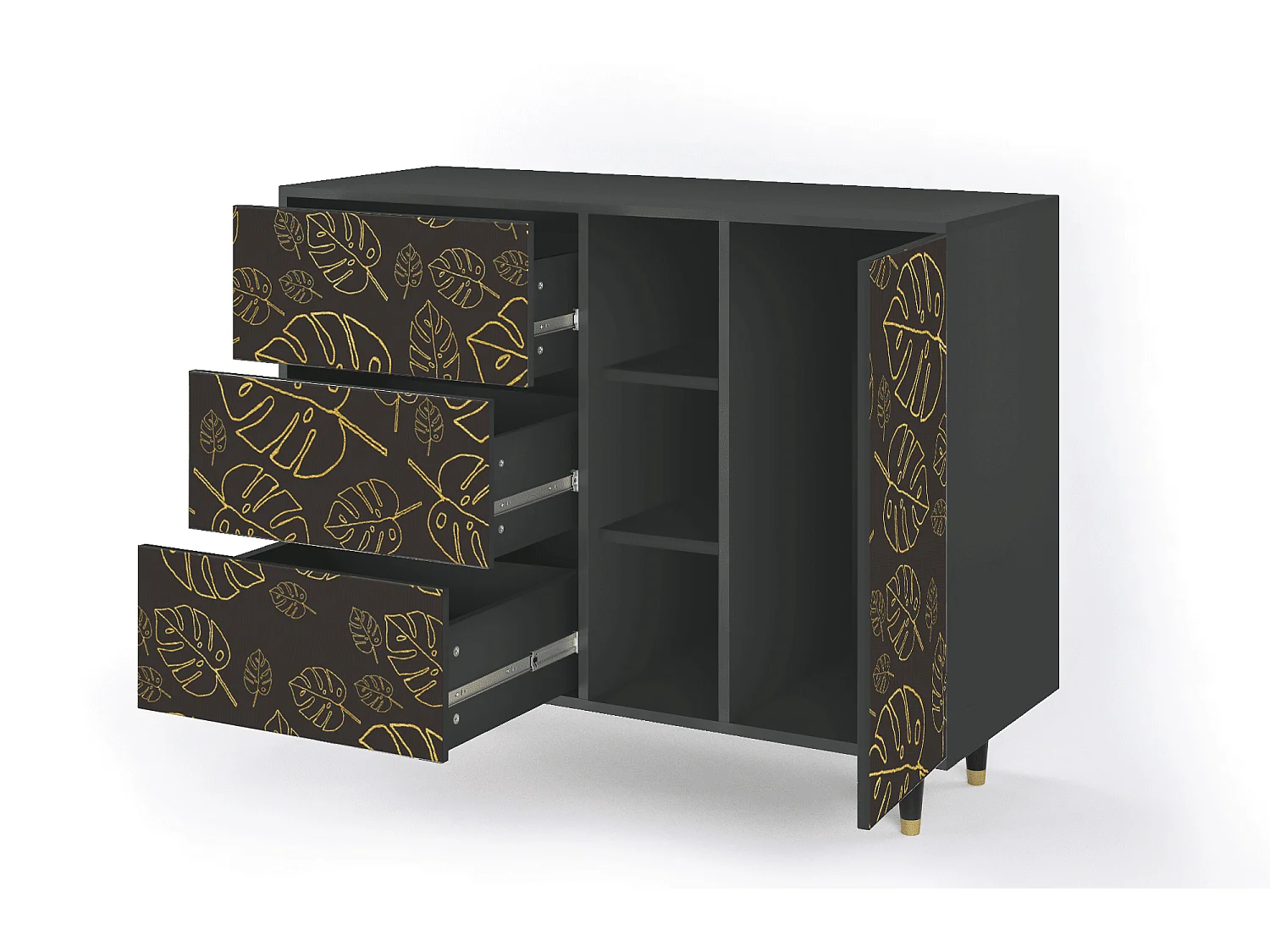 Credenza - 125x98x48 cm - BS2 - Fall Of The Leaves, Antracite