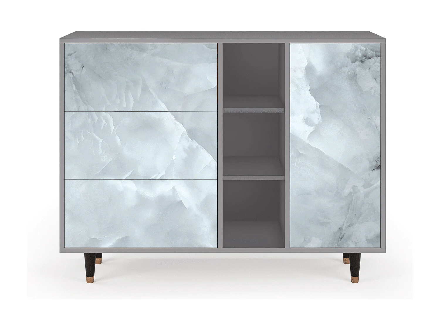 Buffet - 125x98x48 cm - BS2 - The Onyx, Gris
