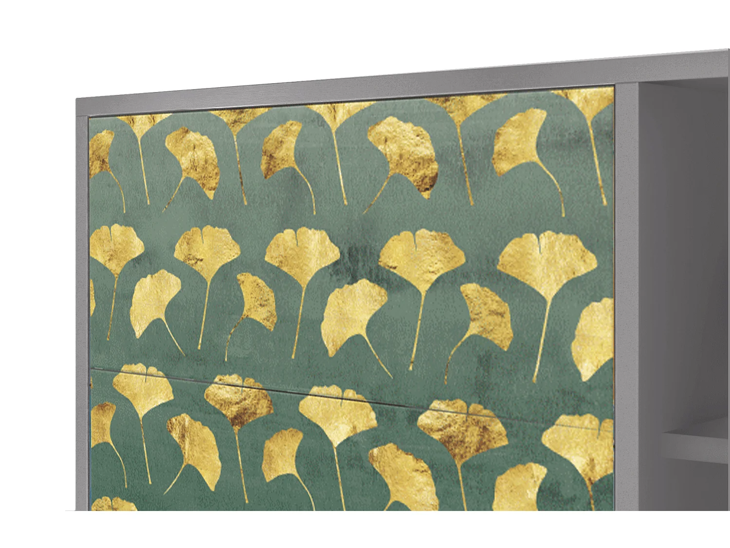 Credenza - 125x98x48 cm - BS2 - Gingko leaves, Grigio