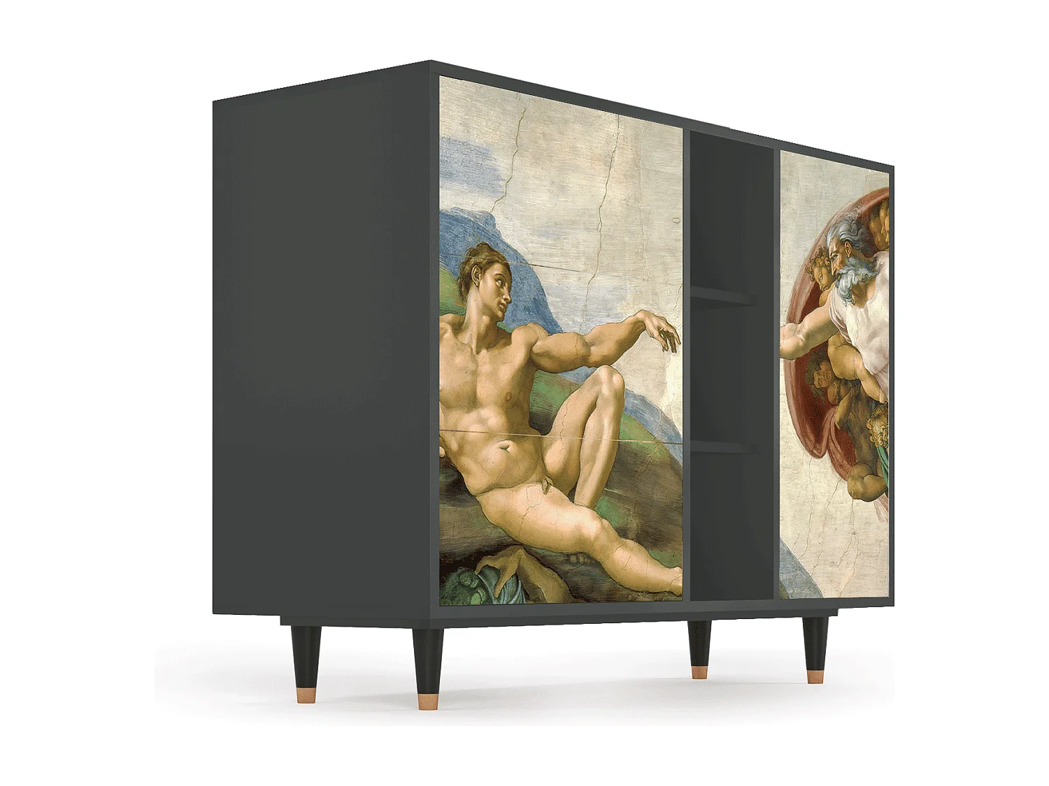 Dressoir - 125x98x48 cm - BS2 - The Creation of Adam, Antraciet