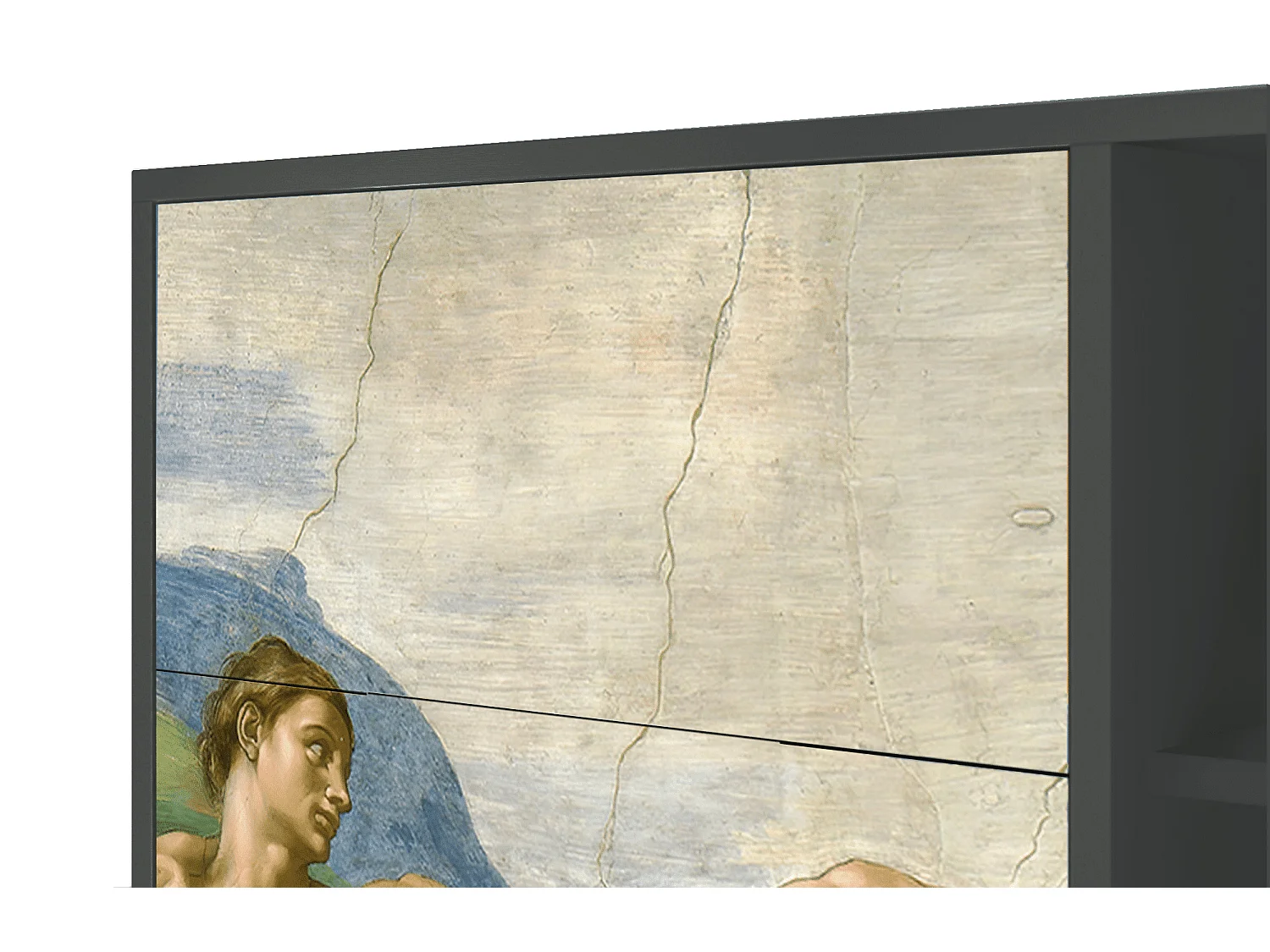 Kredens - 125x98x48 cm - BS2 - The Creation of Adam, Antracyt