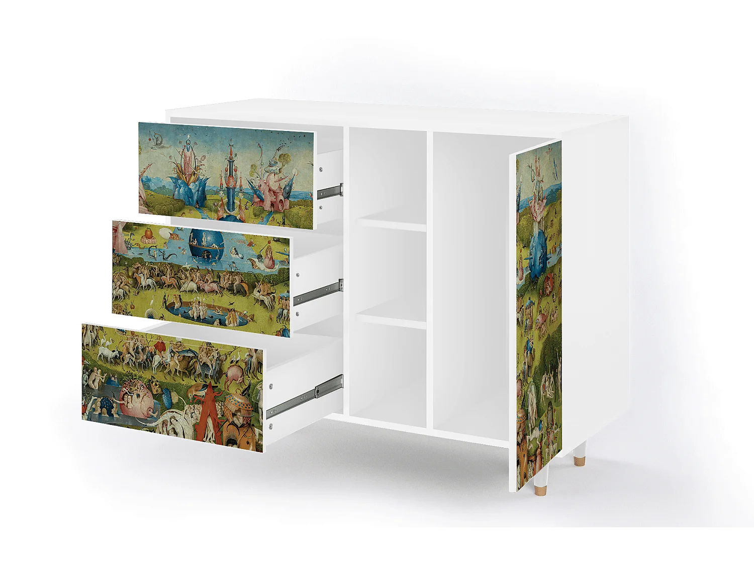 Dressoir - 125x98x48 cm - BS2 - The Garden 2 by Bosch, Wit