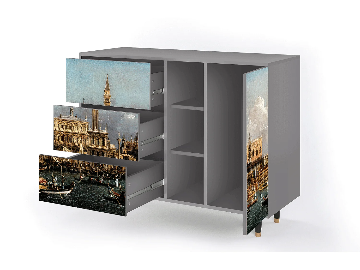 Credenza - 125x98x48 cm - BS2 - The Bucintoro, Grigio