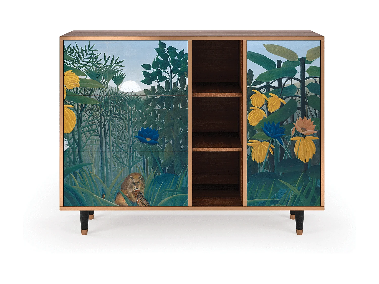 Sideboard - 125x98x48 cm - BS2 - The Repast of the Lion, Walnuss