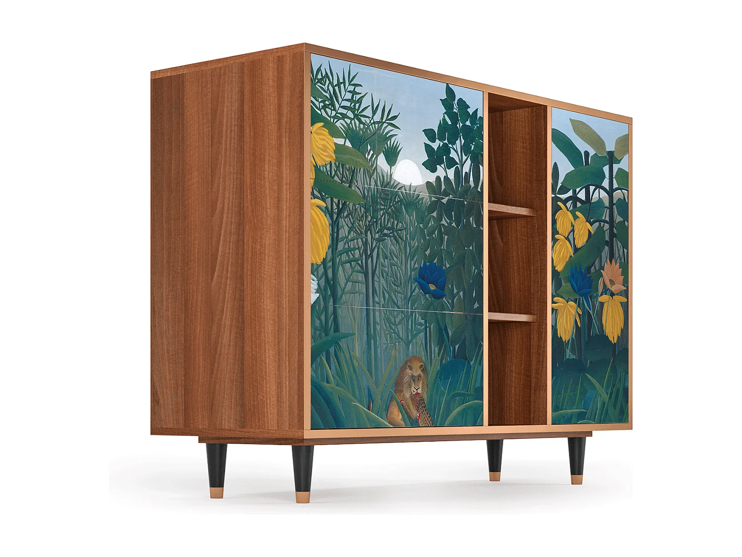 Sideboard - 125x98x48 cm - BS2 - The Repast of the Lion, Walnuss