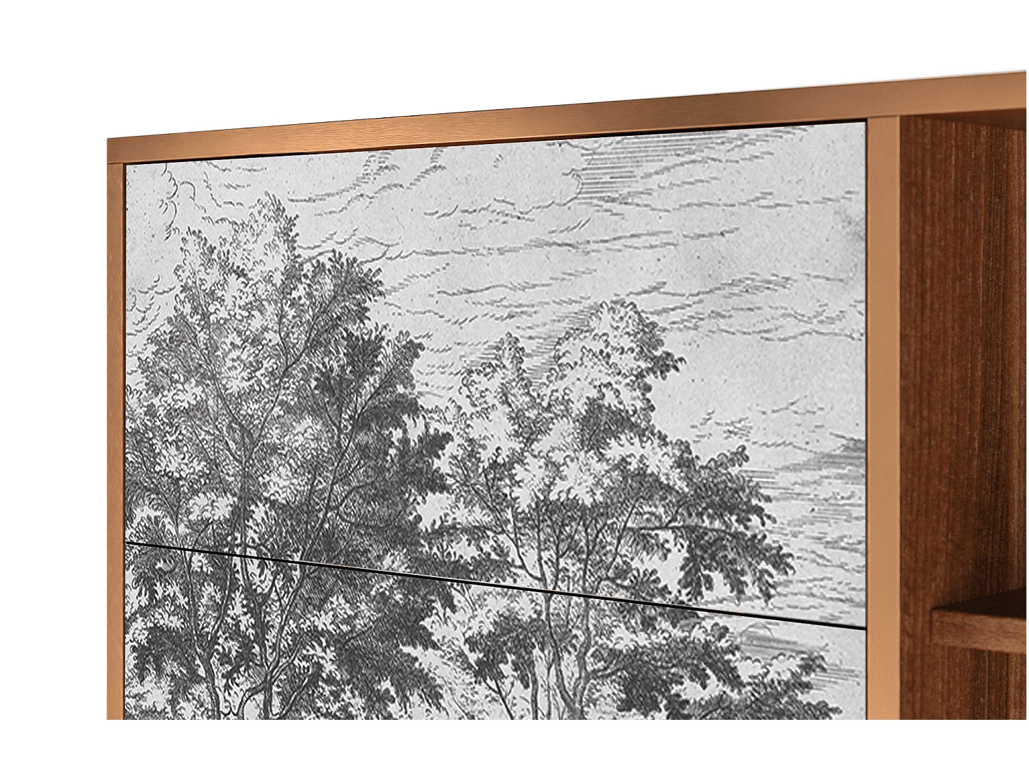 Aparador - 125x98x48 cm - BS2 - View of the Piazza, Nogueira